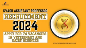 Veterniary Science and Dairy Technology Assistant Professor Jobs