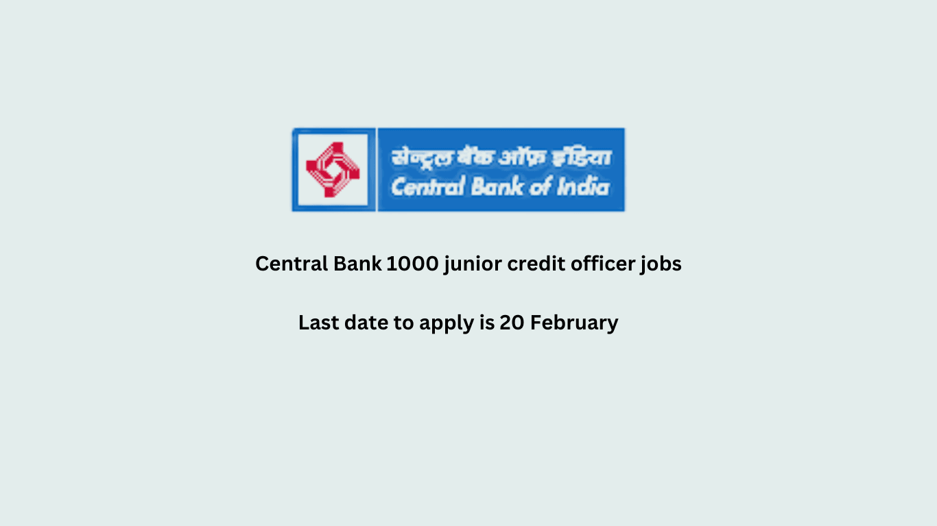 Central Bank 1000 junior credit officer jobs