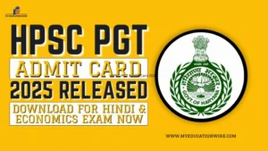 Haryana PGT Admit Card released