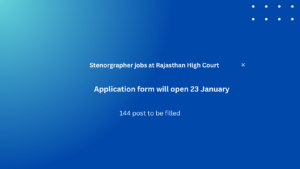 Stenorgrapher jobs at Rajasthan High Court
