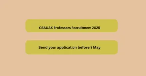 CSAUAK Professors Recruitment 2025
