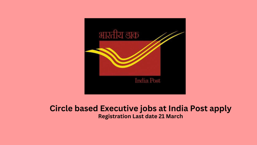 Circle based Executive jobs at India Post apply