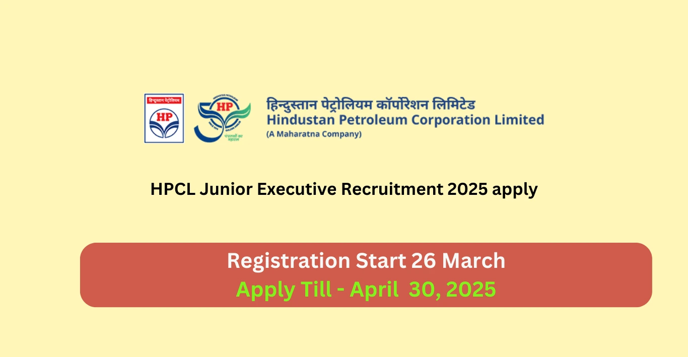 HPCL Junior Executive Recruitment 2025 apply