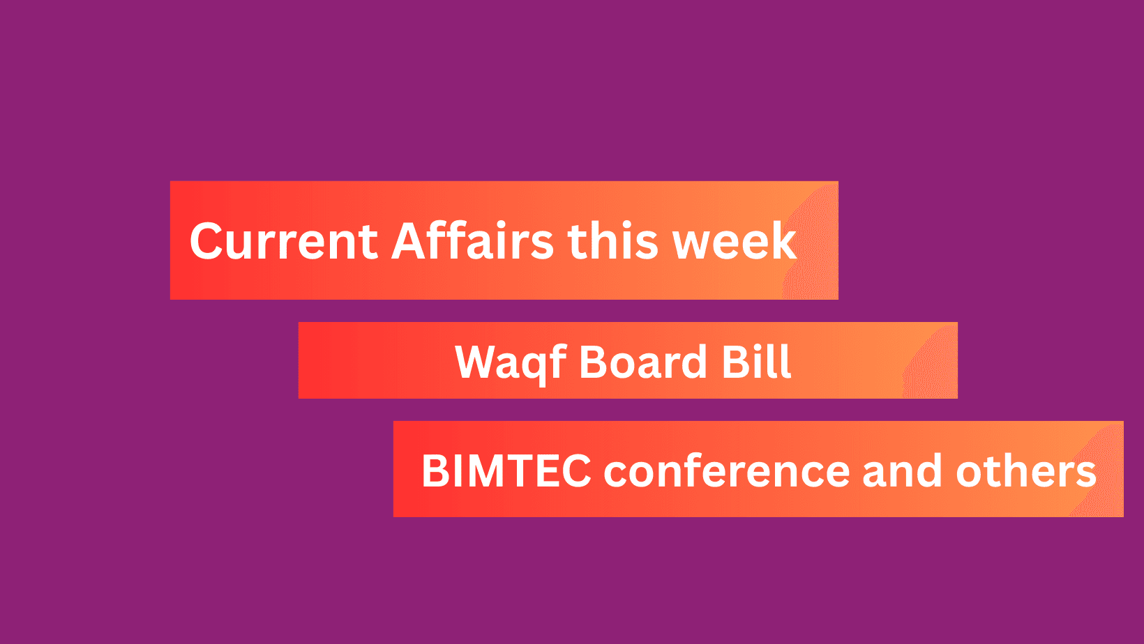 Current Affairs this week