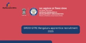 DRDO GTRE Bengaluru apprentice recruitment 2025