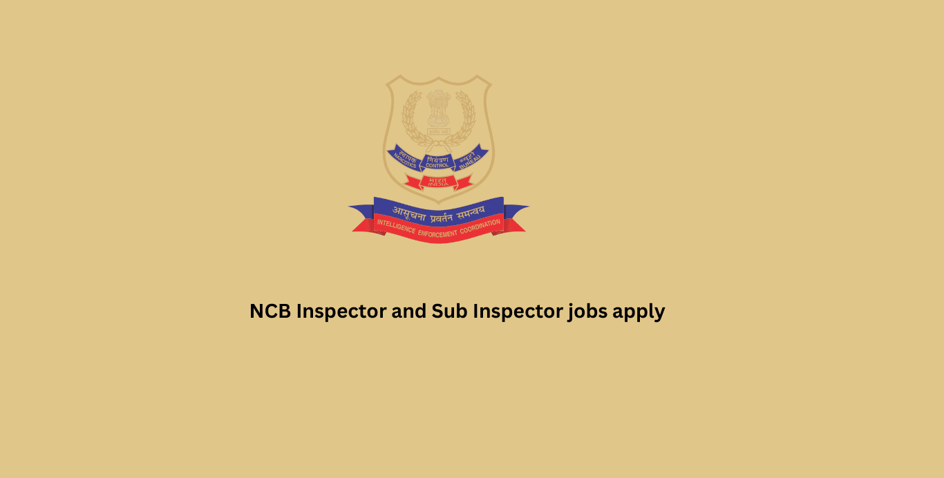 NCB Inspector and Sub Inspector jobs apply