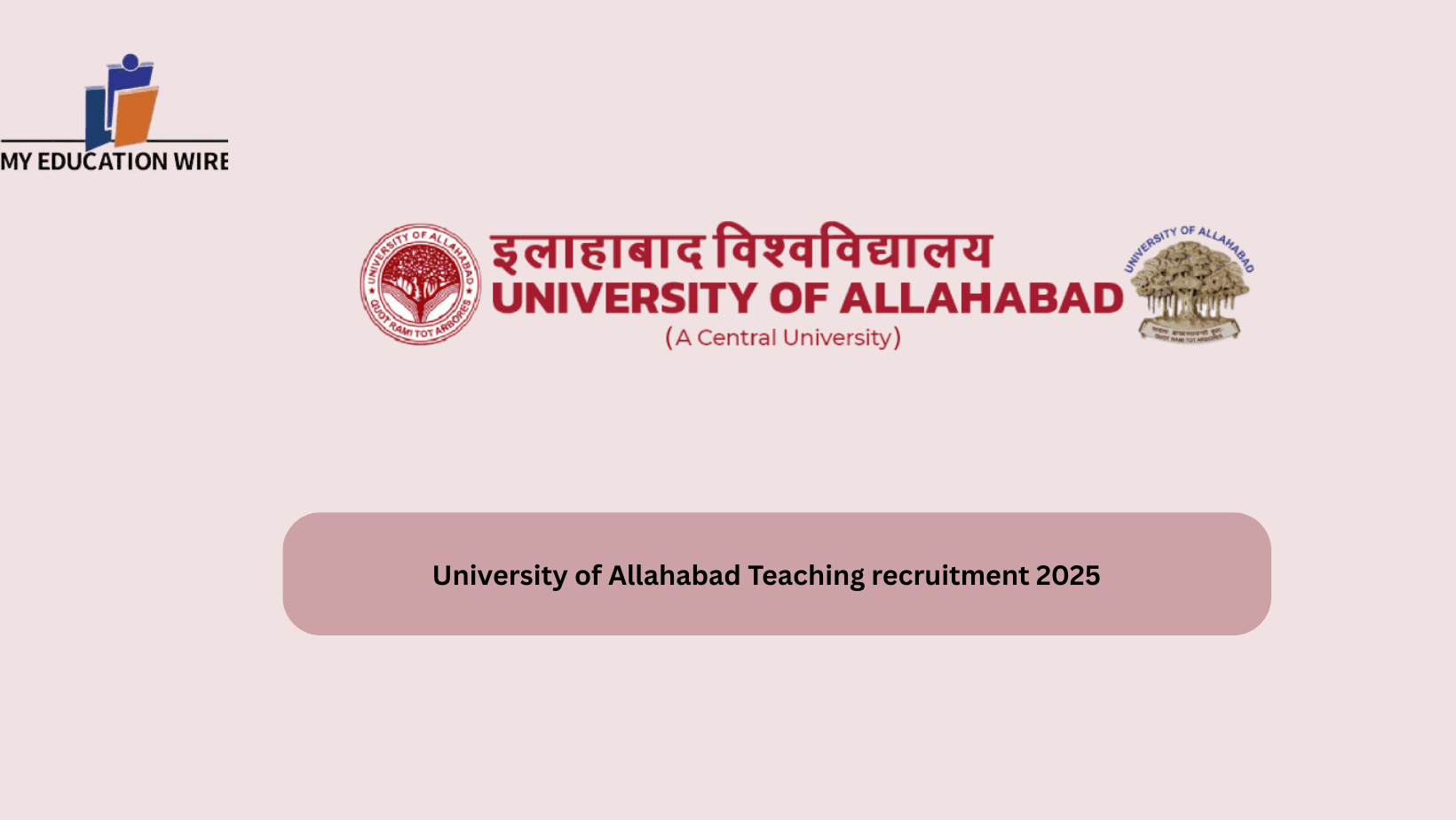 University of Allahabad Teaching recruitment 2025