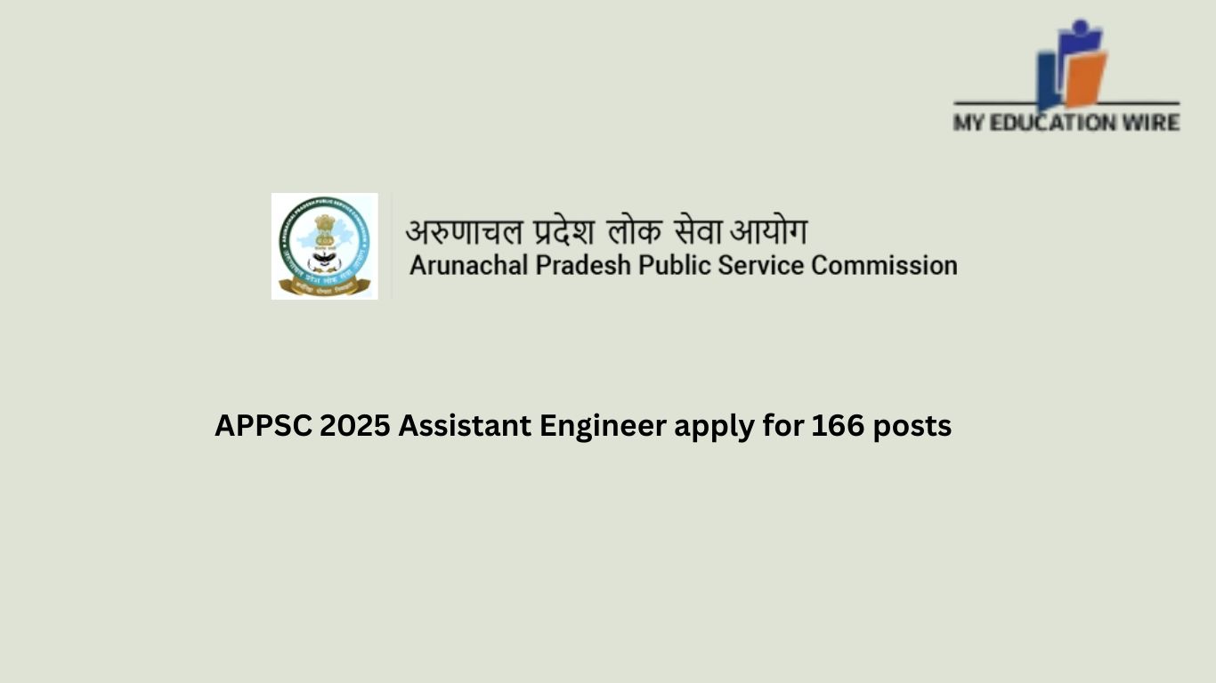 APPSC 2025 Assistant Engineer apply for 166 posts