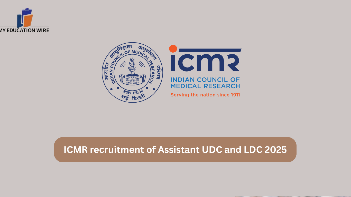 ICMR recruitment of Assistant UDC and LDC 2025