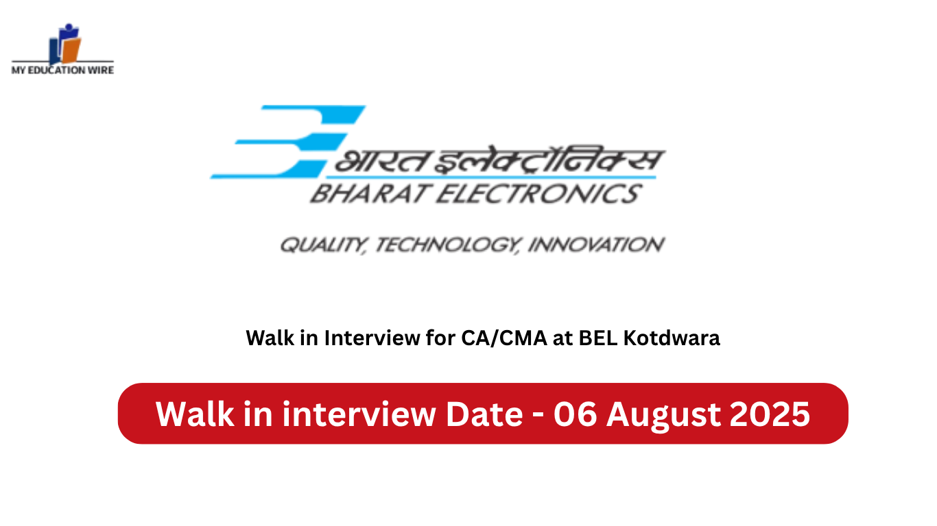 Walk in Interview for CA/CMA at BEL Kotdwara