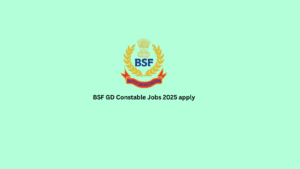 BSF GD Constable Jobs 2025 apply