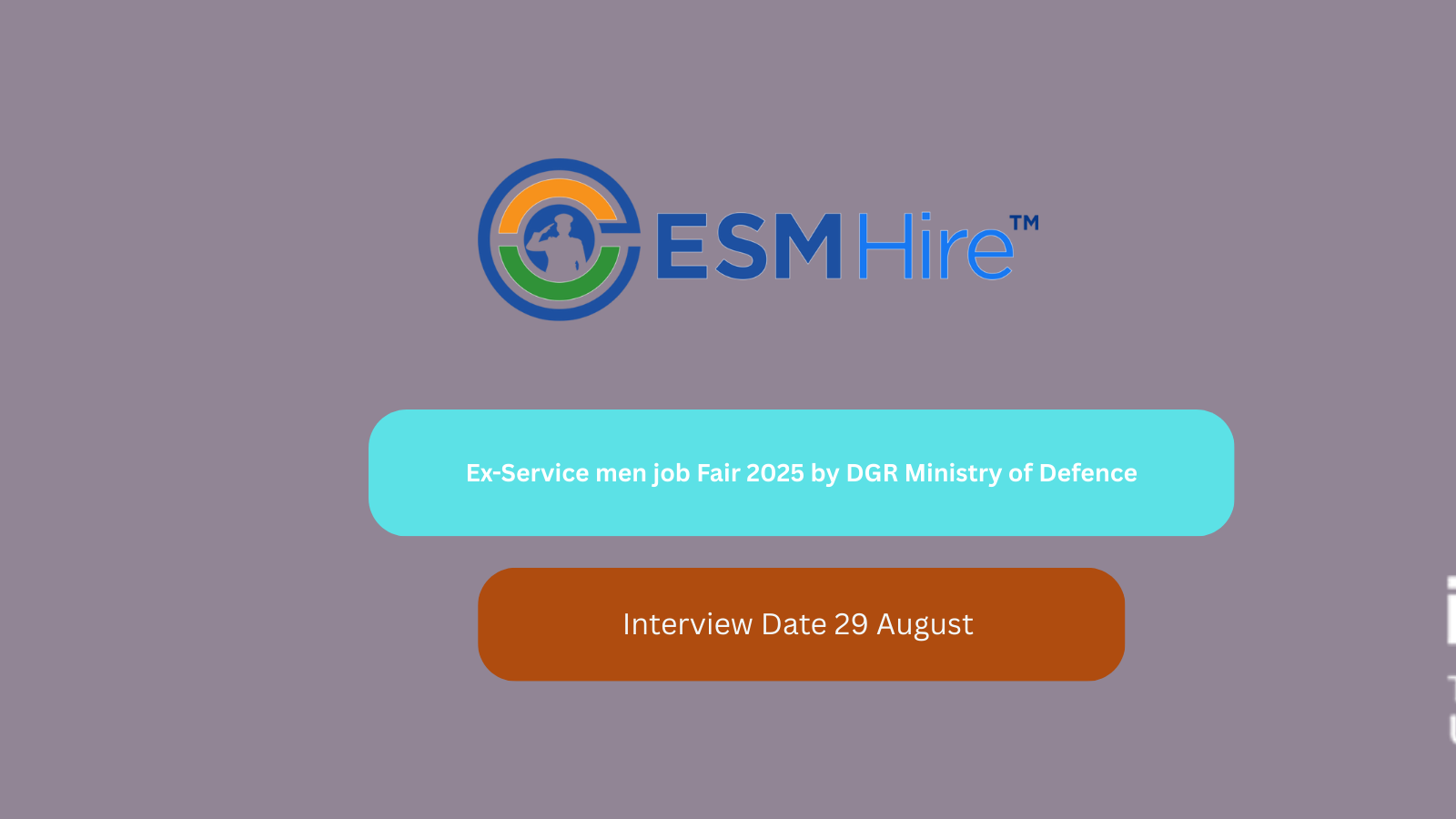 Ex-Service men job Fair 2025 by DGR Ministry of Defence