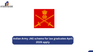 Indian Army JAG scheme for law graduates April 2026 apply