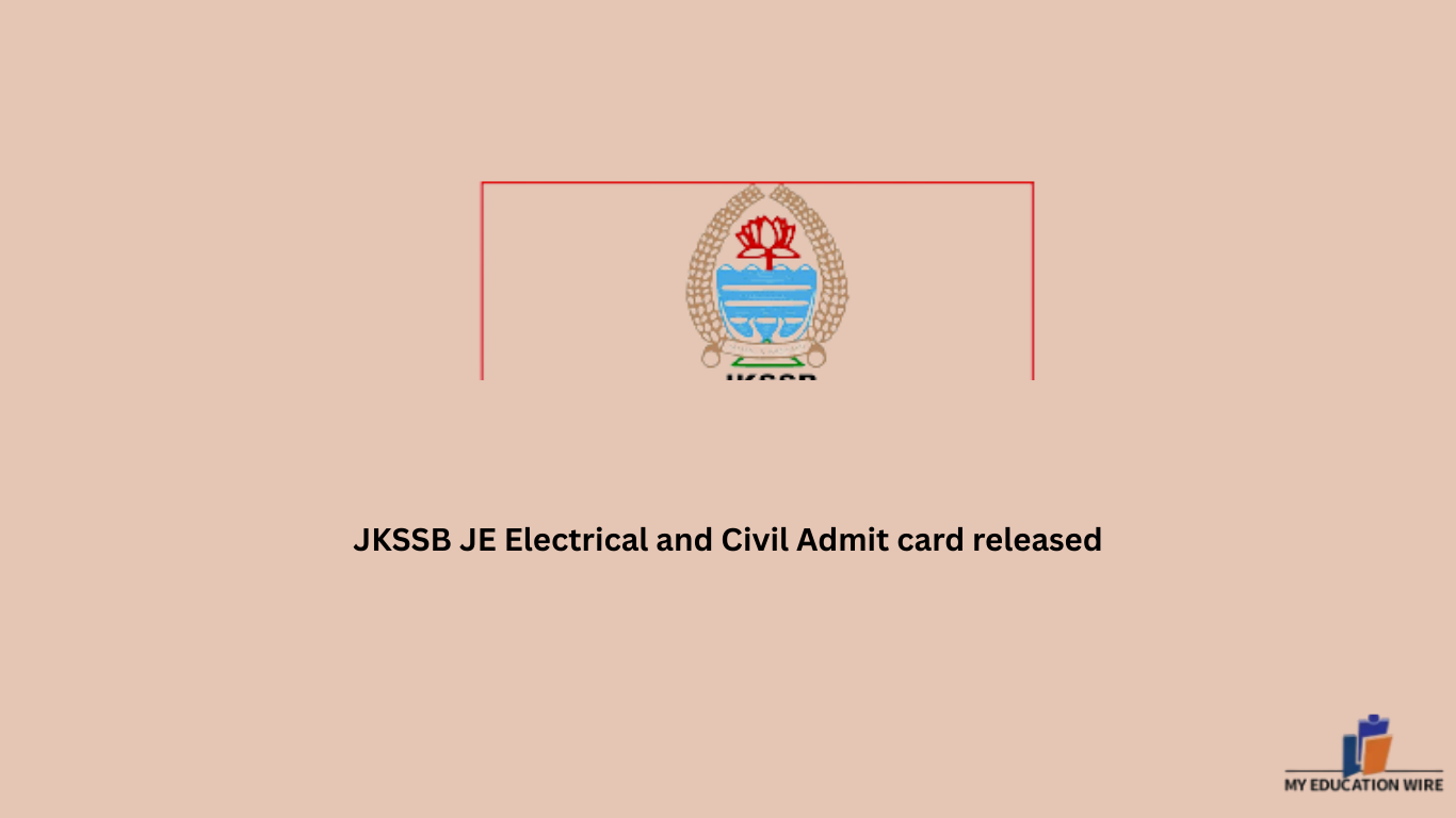 JKSSB JE Electrical and Civil Admit card released