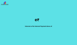 Internet or No Internet Payment done: e₹