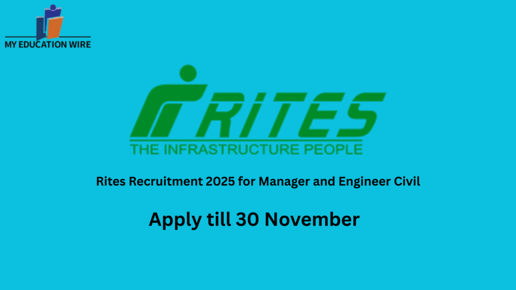 Rites Recruitment 2025 for Manager and Engineer civil,