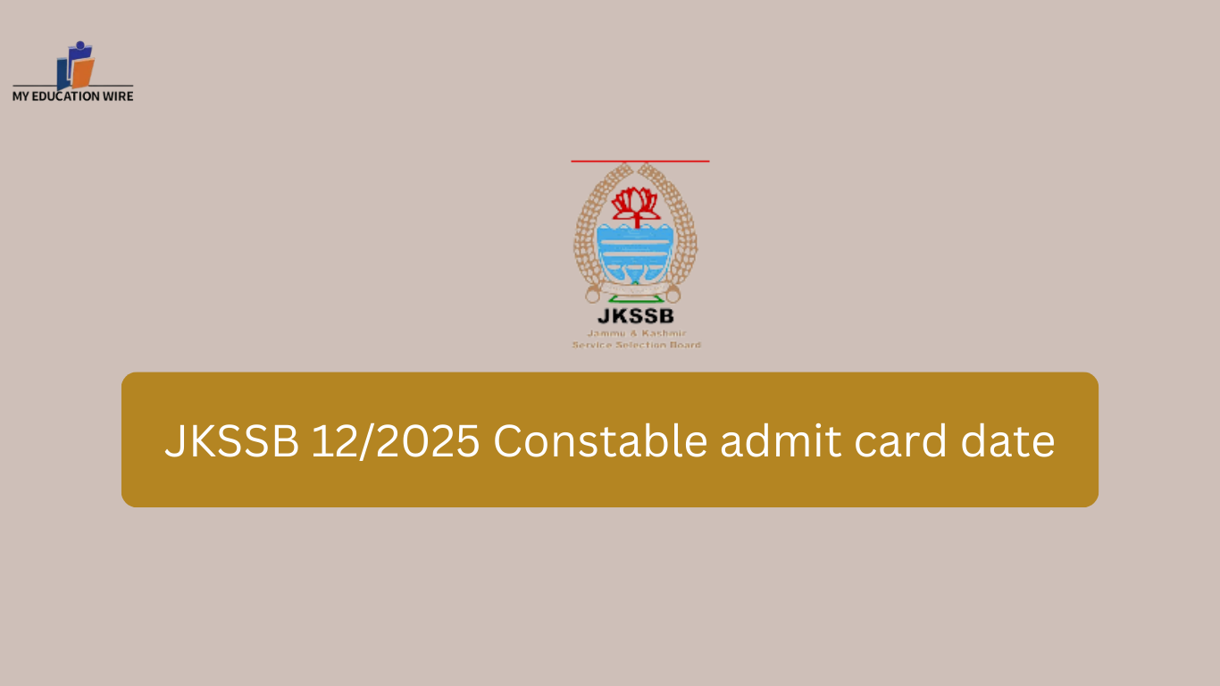 JKSSB 12/2025 Constable admit card date