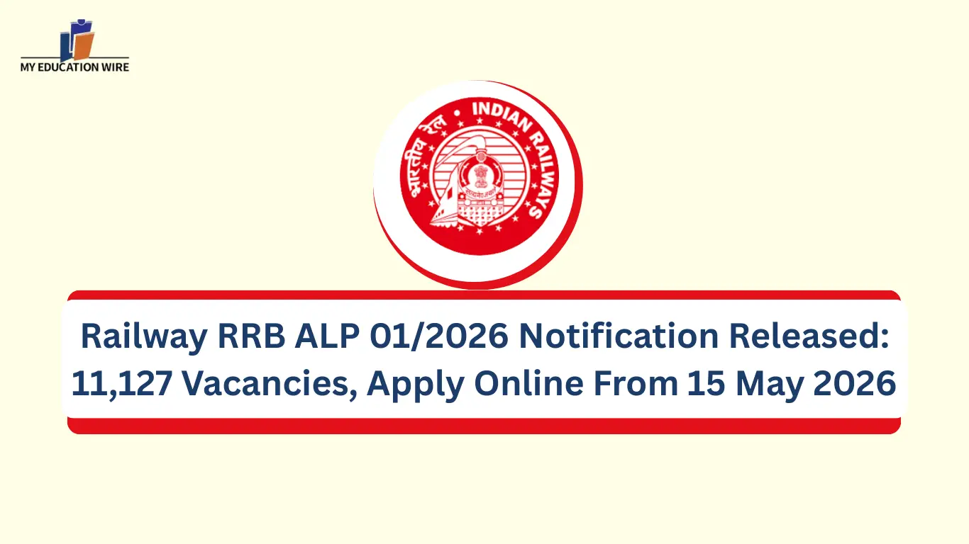 Railway RRB ALP 01/2026 Notification Released: 11,127 Vacancies, Apply Online From 15 May 2026