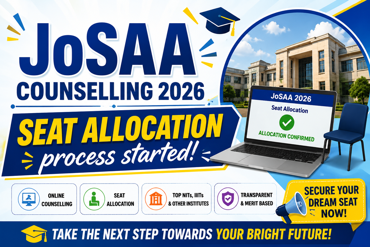 JoSAA Counselling 2026 – Seat Allocation process started