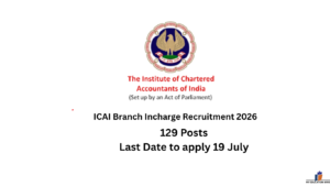 ICAI Branch Incharge Recruitment 2026