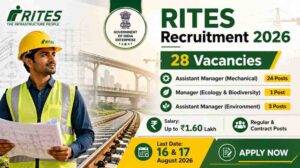 RITES Recruitment 2026 for Assistant Managers and Manager