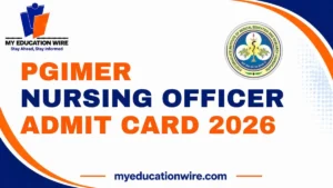 PGIMER Nursing Officer Admit Card 2026