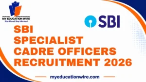 SBI Specialist Cadre Officers Recruitment 2026