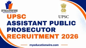 UPSC Assistant Public Prosecutor Recruitment 2026