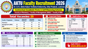AKTU Faculty Recruitment 2026