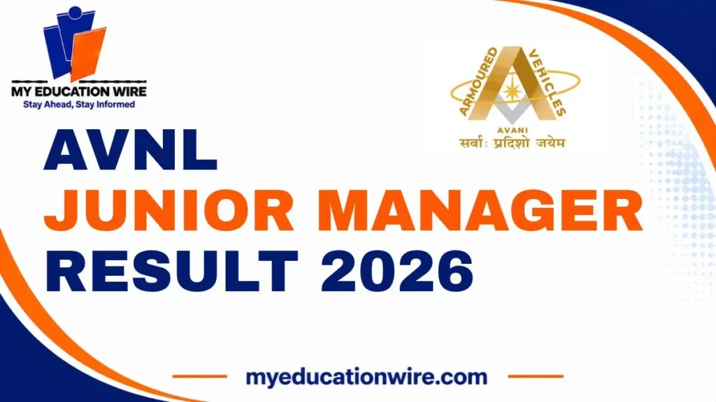 AVNL Junior Manager Result 2026