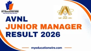 AVNL Junior Manager Result 2026