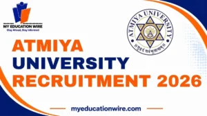 Atmiya University Recruitment 2026