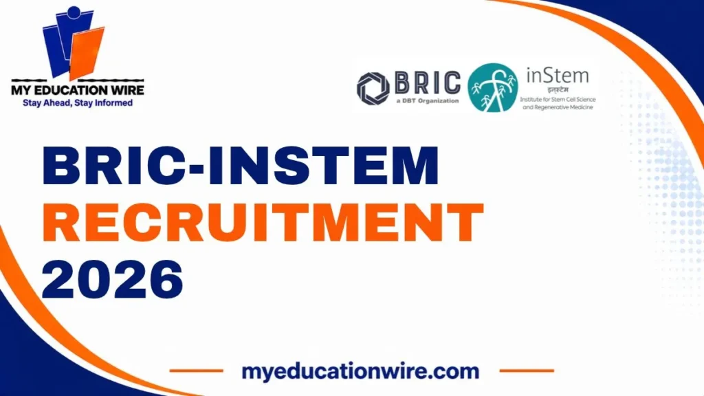 BRIC-inStem Recruitment 2026