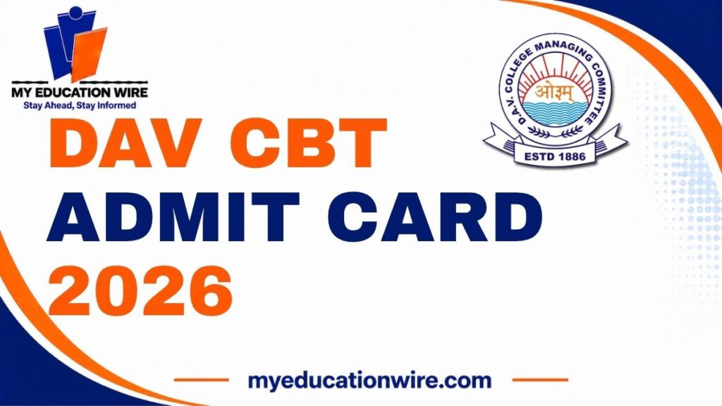 DAV CBT Admit Card 2026