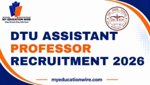 DTU Assistant Professor Recruitment 2026