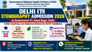 Delhi ITI Stenography Admission 2026