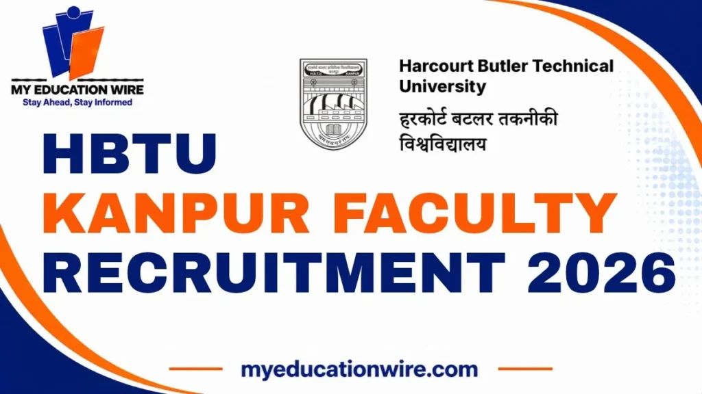 HBTU Kanpur Faculty Recruitment 2026