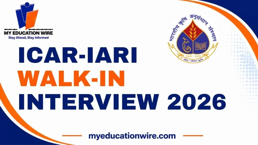 ICAR-IARI Walk-In Interview 2026