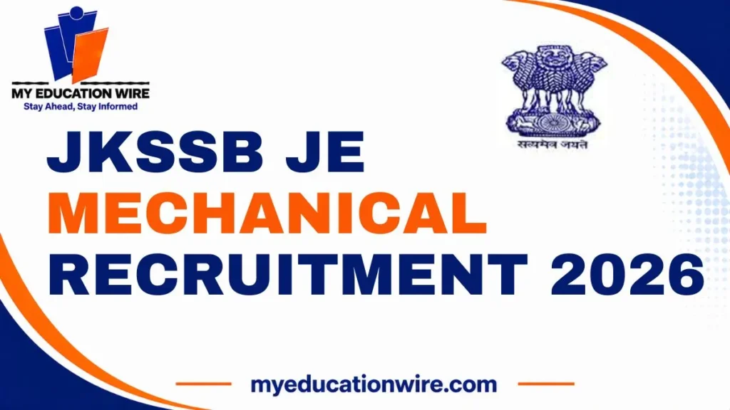 JKSSB JE Mechanical Recruitment 2026
