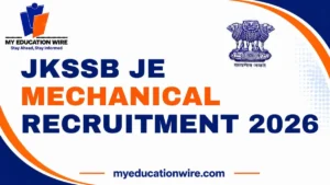 JKSSB JE Mechanical Recruitment 2026
