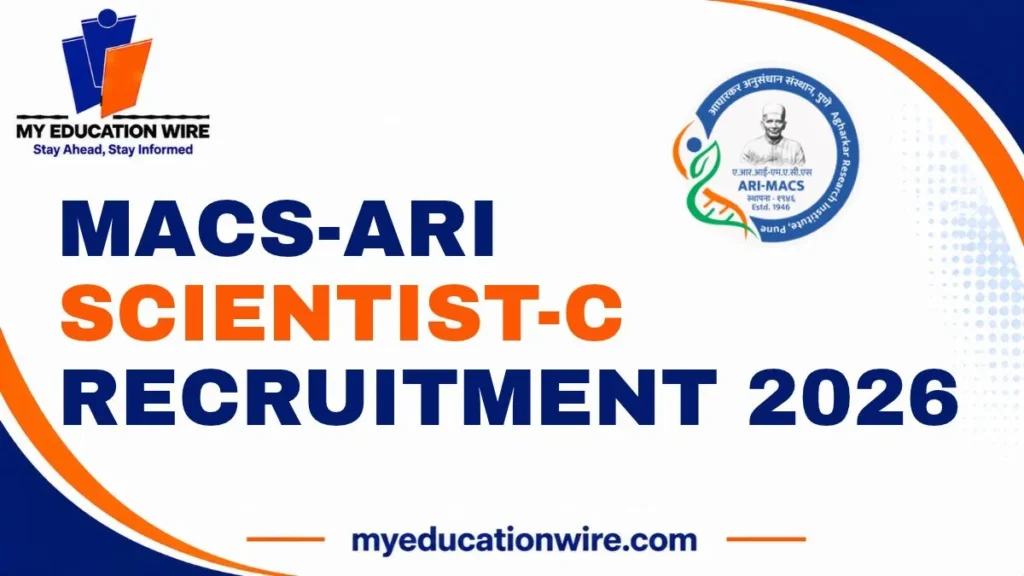 MACS-ARI Scientist-C Recruitment 2026