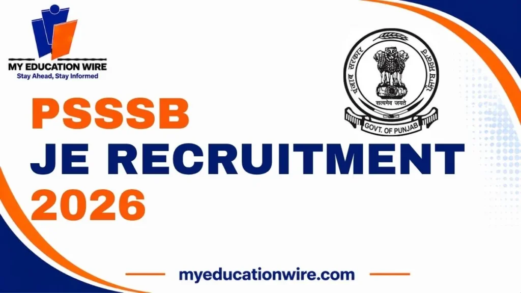 PSSSB JE Recruitment 2026
