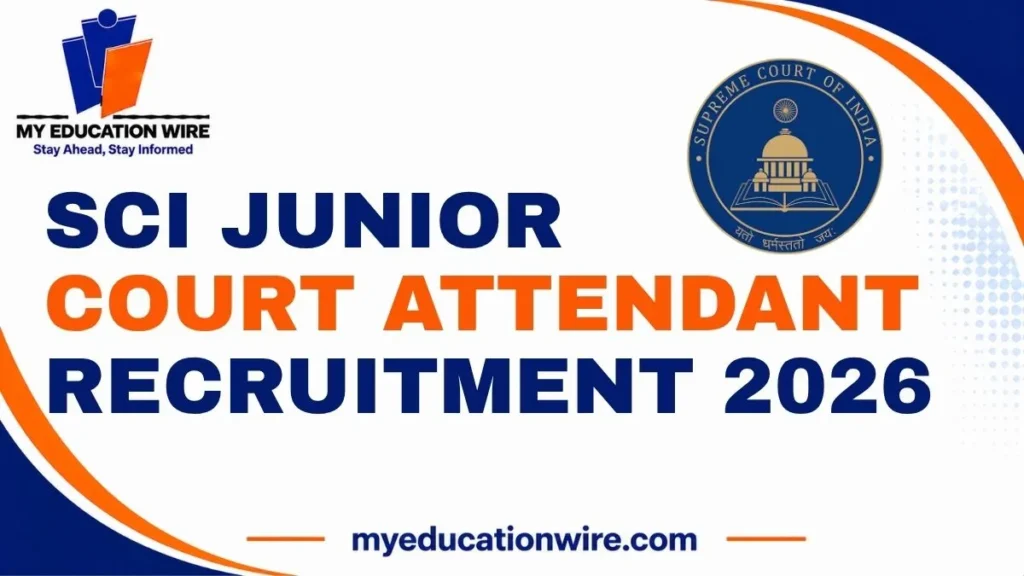 SCI Junior Court Attendant Recruitment 2026
