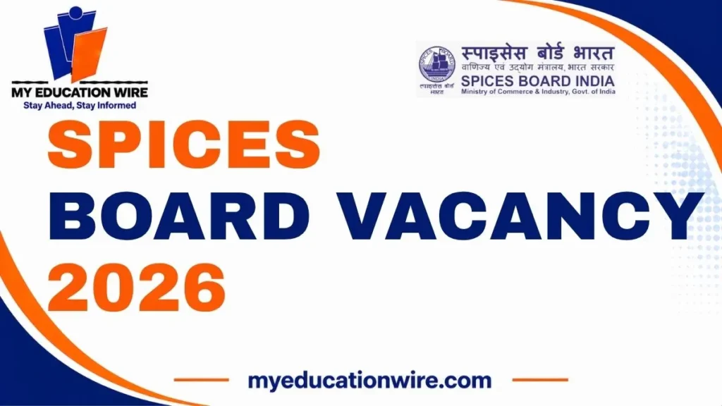 Spices Board Vacancy 2026