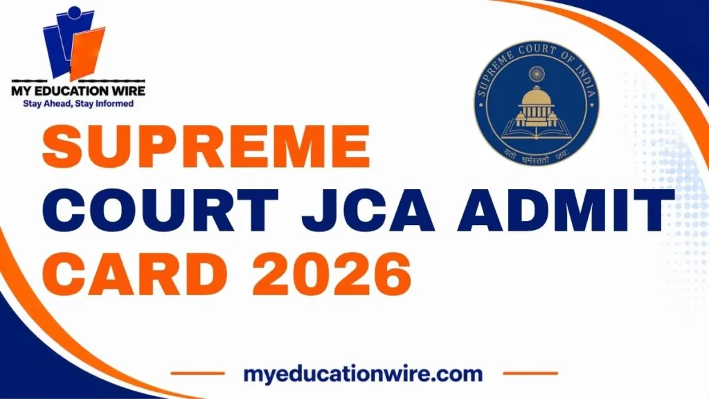 Supreme Court JCA Admit Card 2026