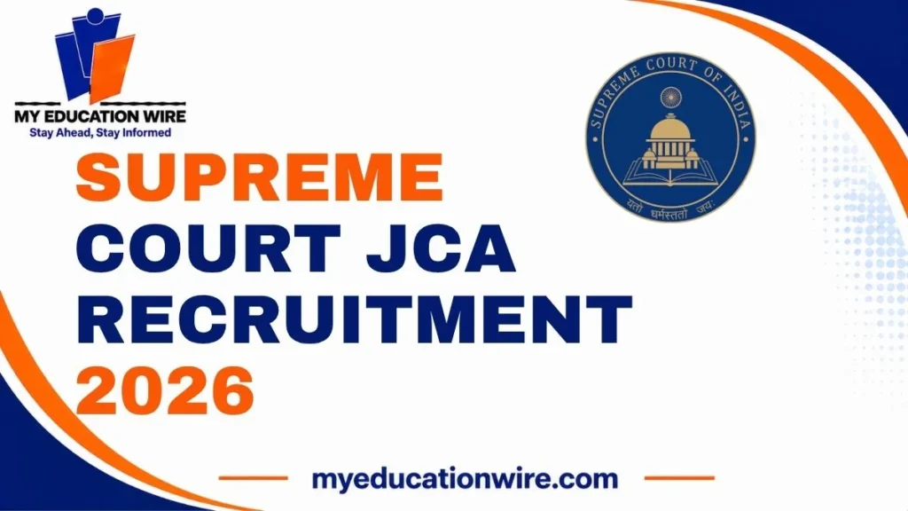 Supreme Court JCA Recruitment 2026