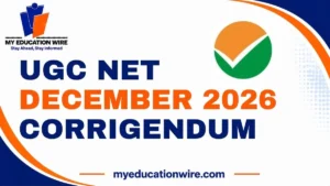 UGC NET December 2026 Corrigendum