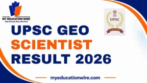 UPSC Geo Scientist Result 2026