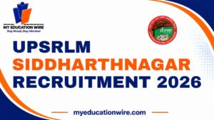UPSRLM Siddharthnagar Recruitment 2026