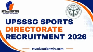 UPSSSC Sports Directorate Recruitment 2026